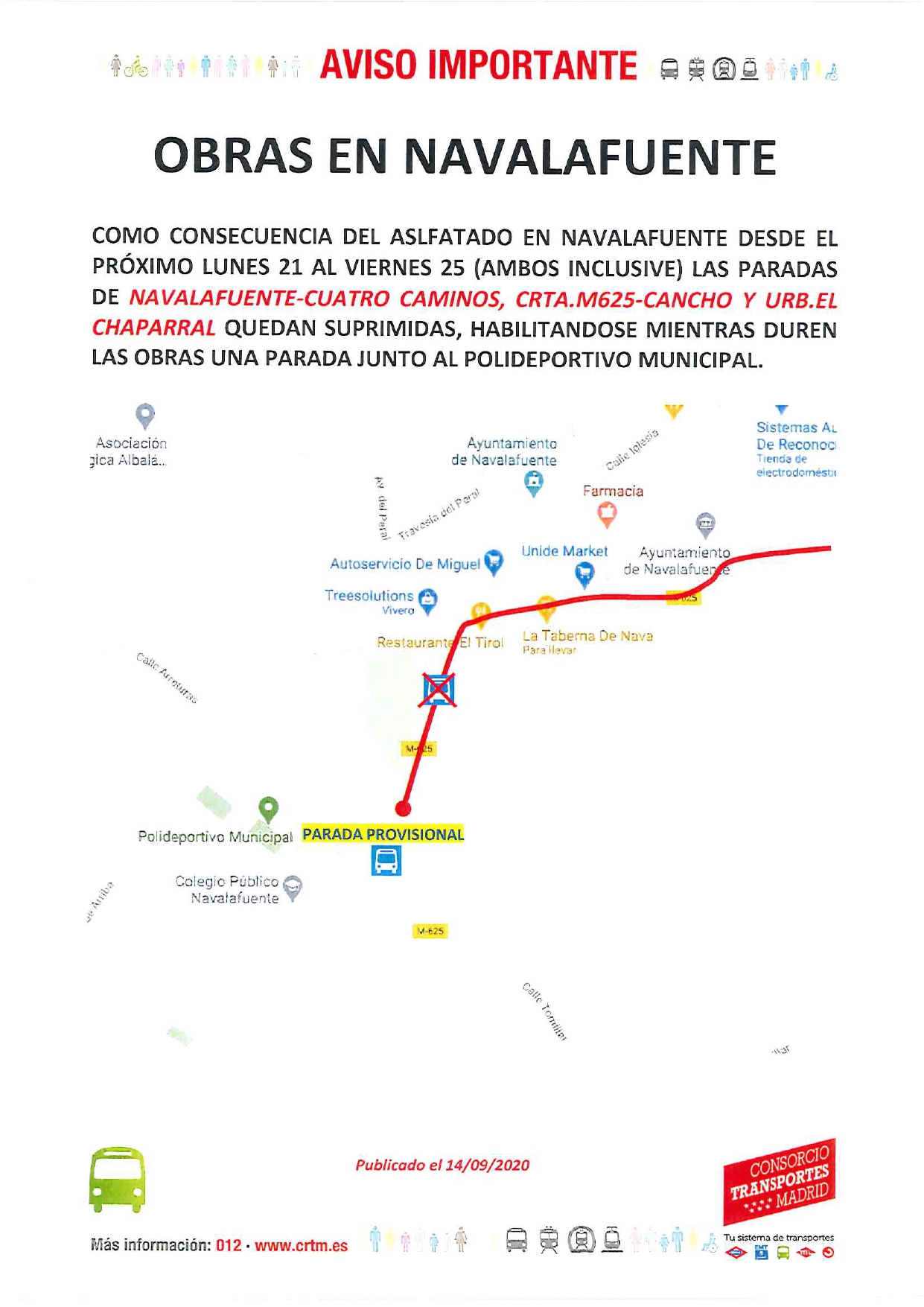 Obras En La M 625 A Su Paso Por Navalafuente Ayuntamiento De Navalafuente